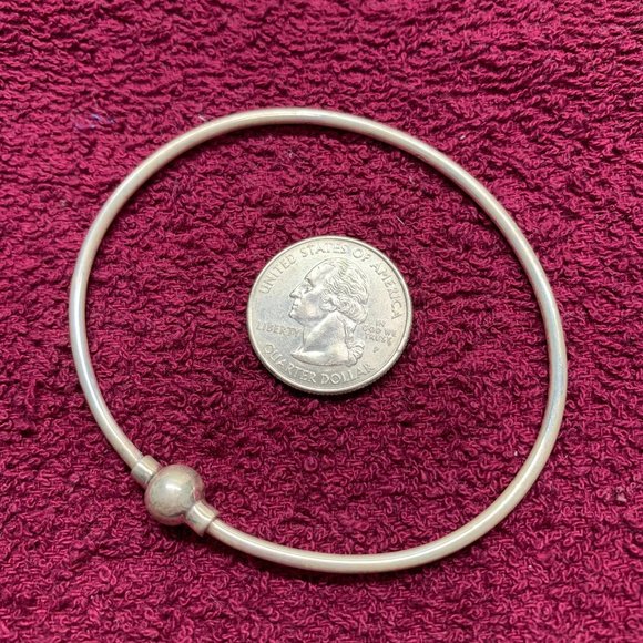 .925 Sterling Ball Bead Link Bracelet. Preowned. (595) - Picture 3 of 7